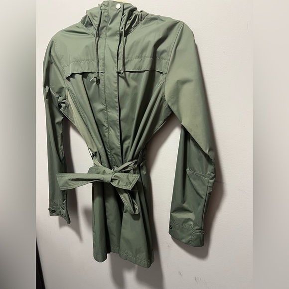 Columbia Women’s Size Medium Army Green Long Hoodie Rain Windbreaker Jacket - Picture 2 of 6